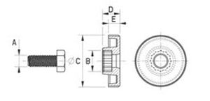 Knurled knob 0372 series